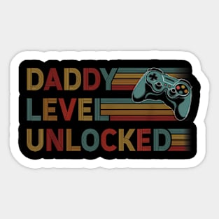 New Dad Level Unlocked Gaming Gamer dad Sticker